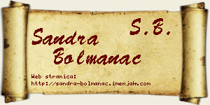 Sandra Bolmanac vizit kartica
